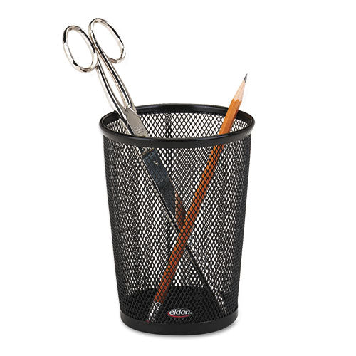 Nestable Jumbo Wire Mesh Pencil Cup, 4.38" Diameter X 5.4"h, Black