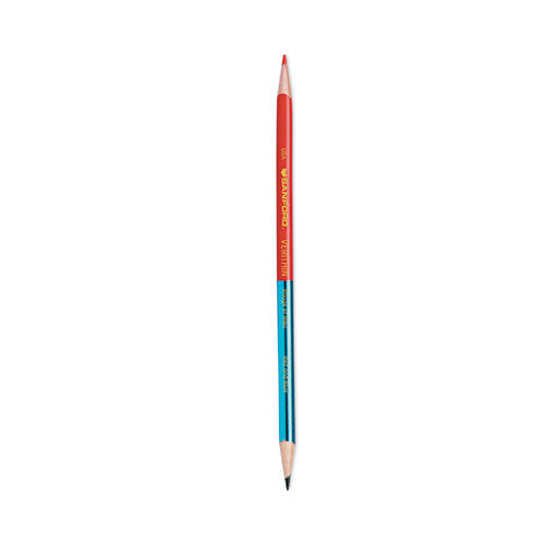 Verithin Dual-ended Two-color Pencils, 2 Mm, Blue/red Lead, Blue/red Barrel, Dozen