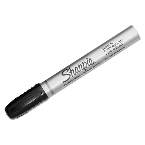 Durable Metal Barrel Permanent Marker, Medium Bullet Tip, Black