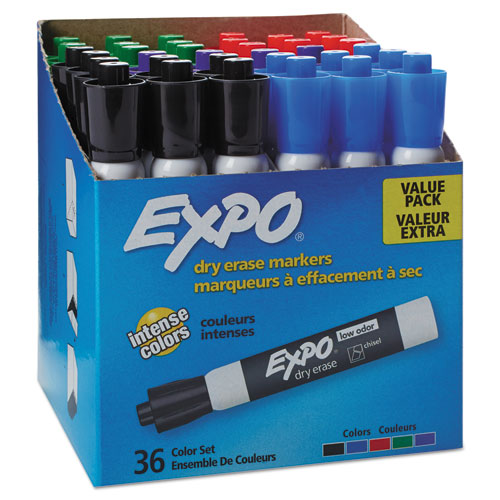 Low-odor Dry-erase Marker, Extra-fine Needle Tip, Black, 4/pack