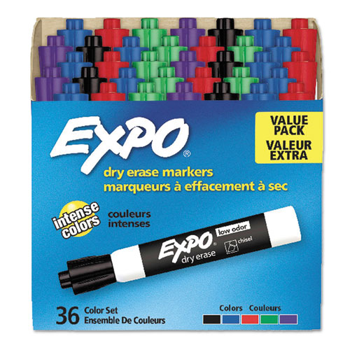 Low-odor Dry-erase Marker, Extra-fine Needle Tip, Black, 4/pack