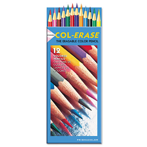 Col-erase Pencil With Eraser, 0.7 Mm, 2b (#1), Carmine Red Lead, Carmine Red Barrel, Dozen