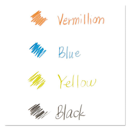 Col-erase Pencil With Eraser, 0.7 Mm, 2b (#1), Assorted Lead/barrel Colors, Dozen