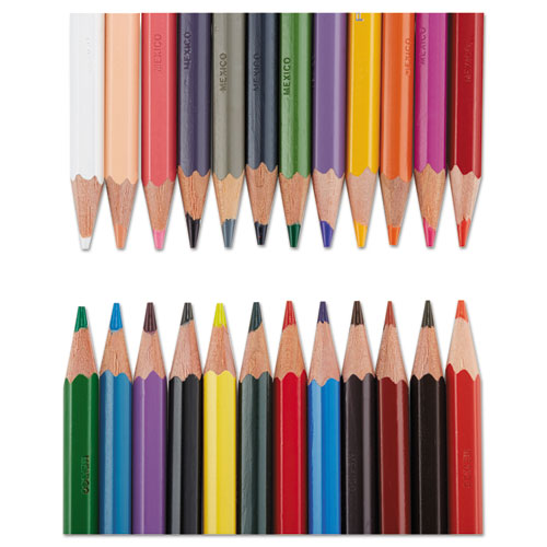 Col-erase Pencil With Eraser, 0.7 Mm, 2b (#1), Assorted Lead/barrel Colors, 24/pack