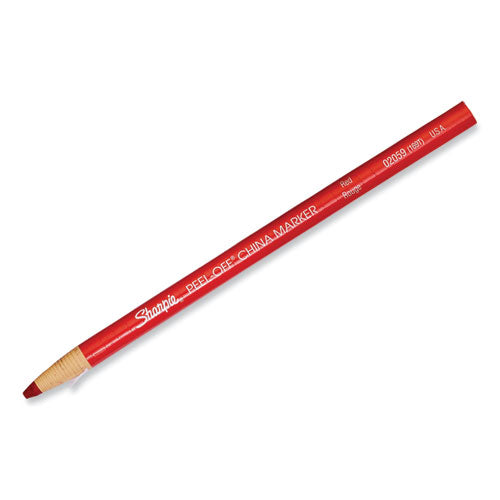 Peel-off China Markers, Red, Dozen