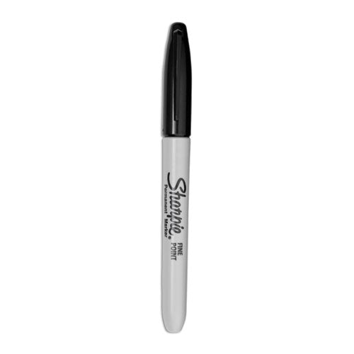 Fine Tip Permanent Marker, Fine Bullet Tip, Black