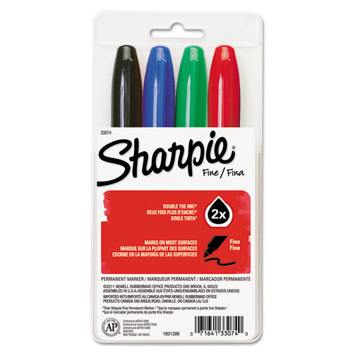 Super Permanent Marker, Fine Bullet Tip, Red, Dozen