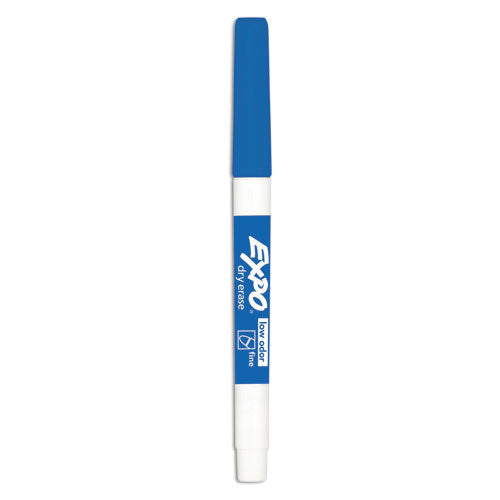 Low-odor Dry-erase Marker, Fine Bullet Tip, Blue, Dozen