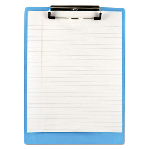 Recycled Plastic Clipboard, 0.5" Clip Capacity, Holds 8.5 X 11 Sheets, Ice Blue