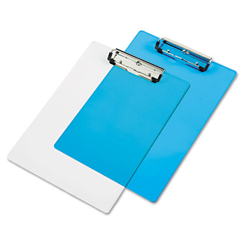 Acrylic Clipboard, 0.5" Clip Capacity, Holds 8.5 X 11 Sheets, Transparent Blue