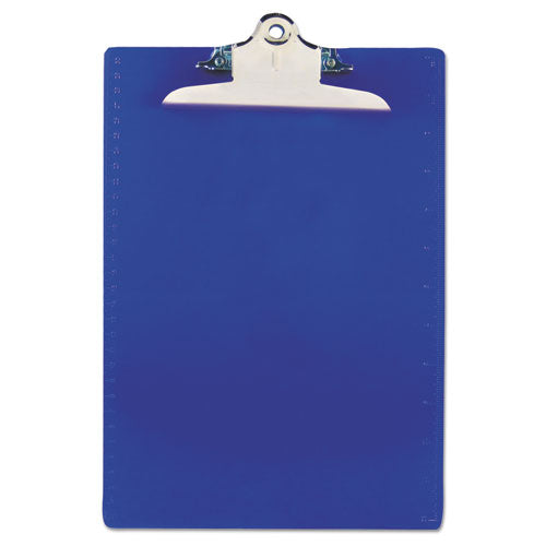 Recycled Plastic Clipboard With Ruler Edge, 1" Clip Capacity, Holds 8.5 X 11 Sheets, Red