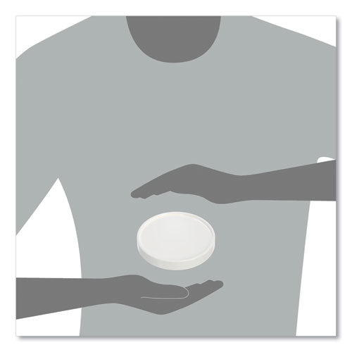 Flexstyle Double Sided Poly (dsp) Paper Lid, For 32 Oz Food Containers, 4.6" Diameter X 0.7" H, White, Plastic, 500/carton