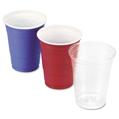 Solo Party Plastic Cold Drink Cups, 16 Oz, Red, 288/carton
