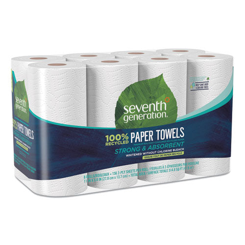 100% Recycled Paper Kitchen Towel Rolls, 2-ply, 11 X 5.4, 140 Sheets/roll, 24 Rolls/carton