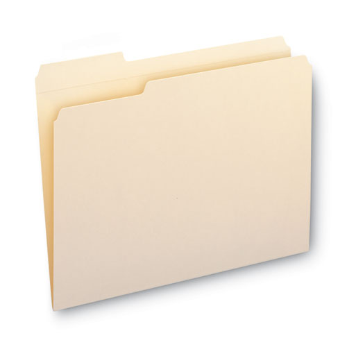 Reinforced Tab Manila File Folders, 1/3-cut Tabs: Left Position, Letter Size, 0.75" Expansion, 11-pt Manila, 100/box