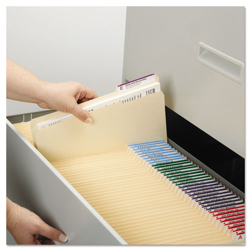 Reinforced Tab Manila File Folders, 1/3-cut Tabs: Right Position, Letter Size, 0.75" Expansion, 11-pt Manila, 100/box