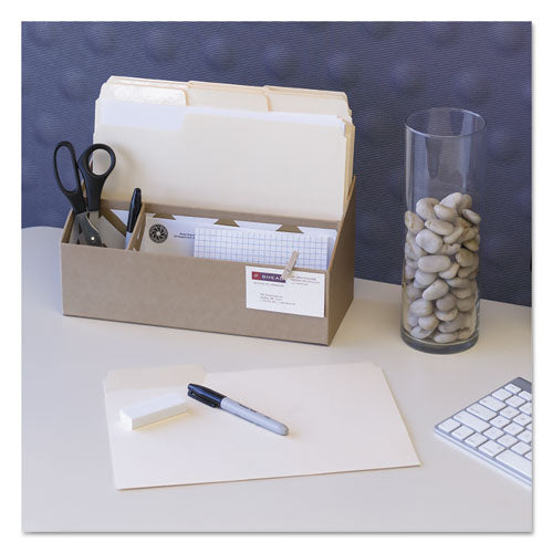 Erasable Supertab File Folders, 1/3-cut Tabs: Assorted, Letter Size, 0.75" Expansion, Manila, 24/pack