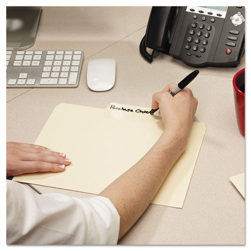 Erasable Supertab File Folders, 1/3-cut Tabs: Assorted, Letter Size, 0.75" Expansion, Manila, 24/pack