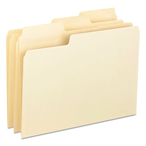 Erasable Supertab File Folders, 1/3-cut Tabs: Assorted, Letter Size, 0.75" Expansion, Manila, 24/pack