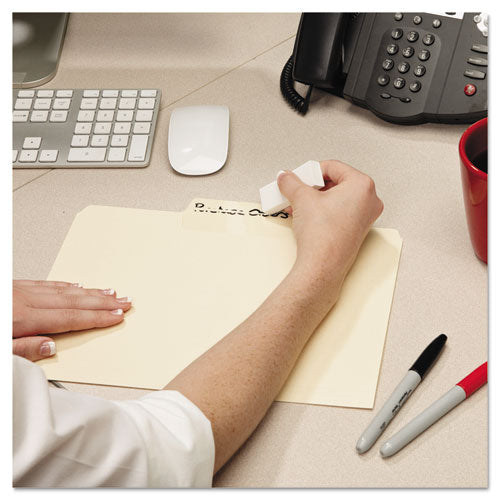 Erasable Supertab File Folders, 1/3-cut Tabs: Assorted, Letter Size, 0.75" Expansion, Manila, 24/pack