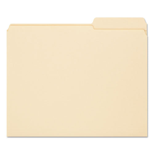 Reinforced Guide Height File Folders, 2/5-cut Tabs: Right Position, Letter Size, 0.75" Expansion, Manila, 100/box