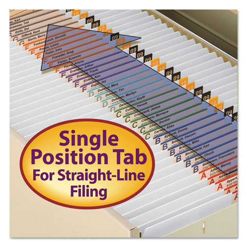 Reinforced Top Tab Colored File Folders, Straight Tabs, Letter Size, 0.75" Expansion, White, 100/box