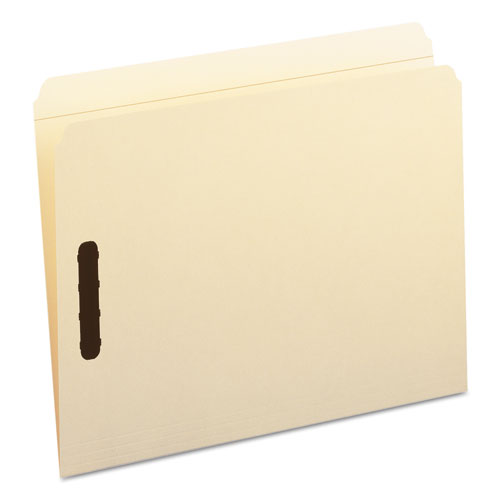 Top Tab Fastener Folders, Straight Tabs, 0.75" Expansion, 2 Fasteners, Letter Size, Manila Exterior, 50/box