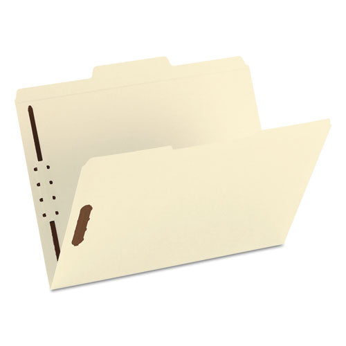 Top Tab Fastener Folders, 1/3-cut Tabs: Assorted, 0.75" Expansion, 1 Fastener, Letter Size, Manila Exterior, 50/box