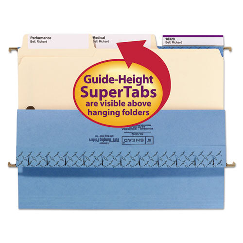 Supertab Reinforced Guide Height Fastener Folders, 14-pt Manila, 0.75" Expansion, 2 Fasteners, Letter Size, Manila, 50/box
