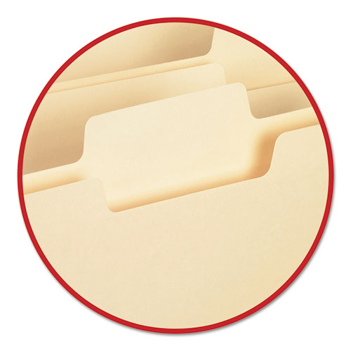 Supertab Reinforced Guide Height Top Tab Folders, 1/3-cut Tabs: Assorted, Legal Size, 0.75" Expansion, Manila, 100/box