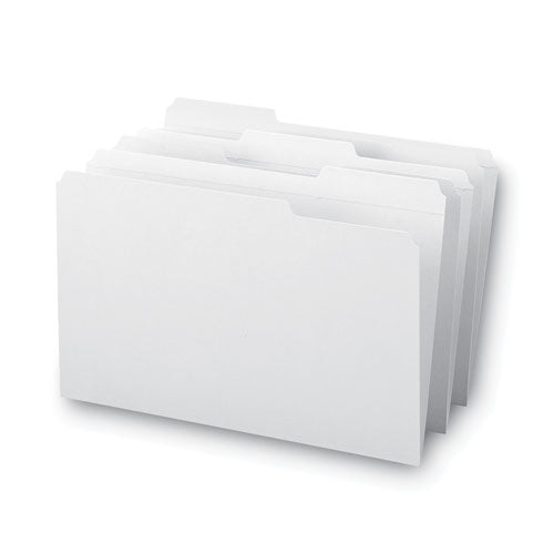 Reinforced Top Tab Colored File Folders, 1/3-cut Tabs: Assorted, Legal Size, 0.75" Expansion, White, 100/box