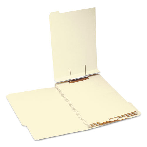 Stackable Folder Dividers With Fasteners, 1/5-cut Bottom Tab, 1 Fastener, Legal Size, Manila, 4 Dividers/set, 50 Sets