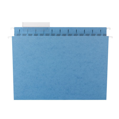 Tuff Hanging Folders With Easy Slide Tab, Letter Size, 1/3-cut Tabs, Blue, 18/box