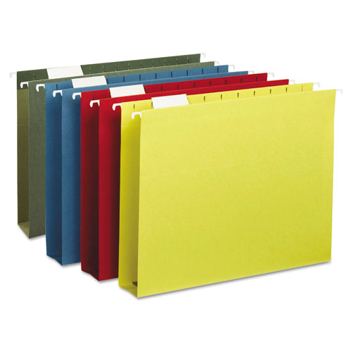 Box Bottom Hanging File Folders, 1" Capacity, Letter Size, Standard Green, 25/box