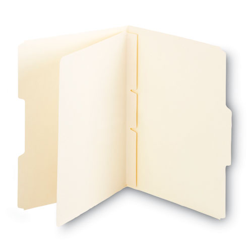 Self-adhesive Folder Dividers For Top/end Tab Folders, Prepunched For Fasteners, 1 Fastener, Letter Size, Manila, 100/box