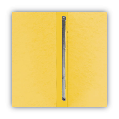 Prong Fastener Premium Pressboard Report Cover, Two-piece Prong Fastener, 3" Capacity, 8.5 X 11, Yellow/yellow