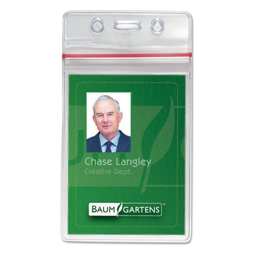 Sealable Cardholder, Horizontal, 3.75 X 2.62, Clear, 50/pack