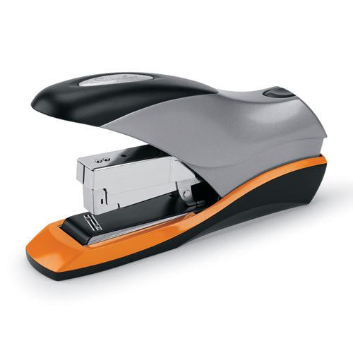 Optima 40 Desktop Stapler, 40-sheet Capacity, Silver/black/orange