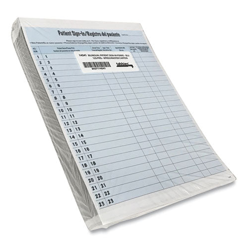 Hipaa Labels, Patient Sign-in, 8.5 X 11, Blue, 23/sheet, 125 Sheets/pack