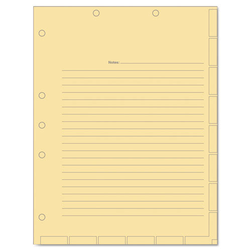 Medical Chart Index Divider Sheets, Untabbed, 11 X 8.5, White, 400/box