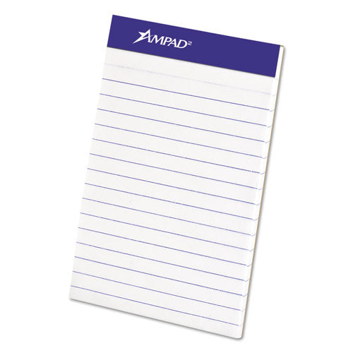 Perforated Writing Pads, Narrow Rule, 50 White 5 X 8 Sheets, Dozen