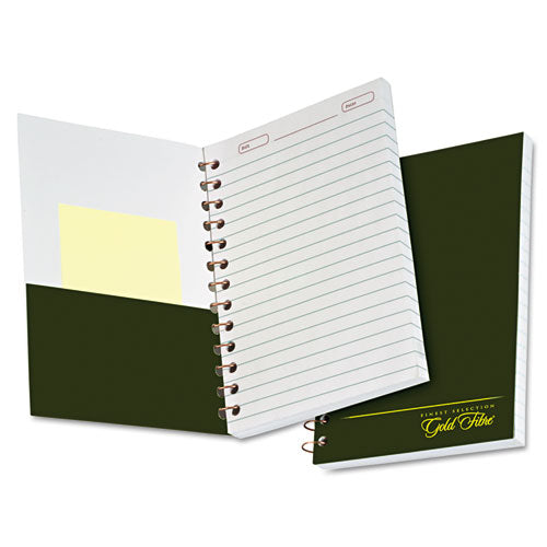 Gold Fibre Personal Notebooks, 1-subject, Medium/college Rule, Classic Green Cover, (100) 7 X 5 Sheets