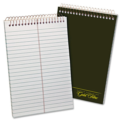 Gold Fibre Steno Pads, Gregg Rule, Designer Green/gold Cover, 100 White 6 X 9 Sheets