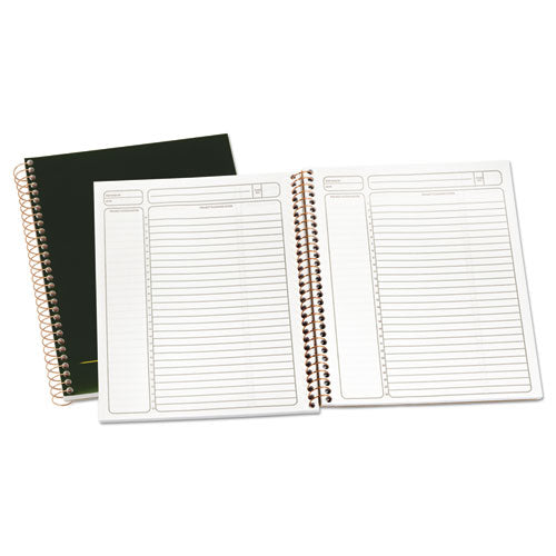 Gold Fibre Wirebound Project Notes Pad, Project-management Format, Green Cover, 70 White 8.5 X 11.75 Sheets