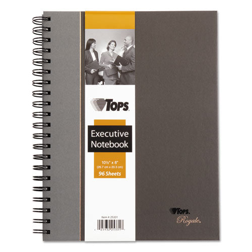 Royale Wirebound Business Notebooks, 1-subject, Medium/college Rule, Black/gray Cover, (96) 8.25 X 5.88 Sheets