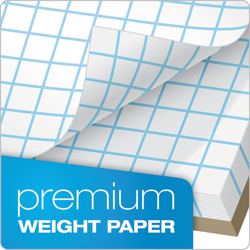 Quadrille Pads, Quadrille Rule (5 Sq/in), 50 White 8.5 X 11 Sheets