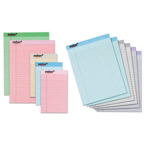 Prism + Colored Writing Pads, Wide/legal Rule, 50 Pastel Pink 8.5 X 11.75 Sheets, 12/pack