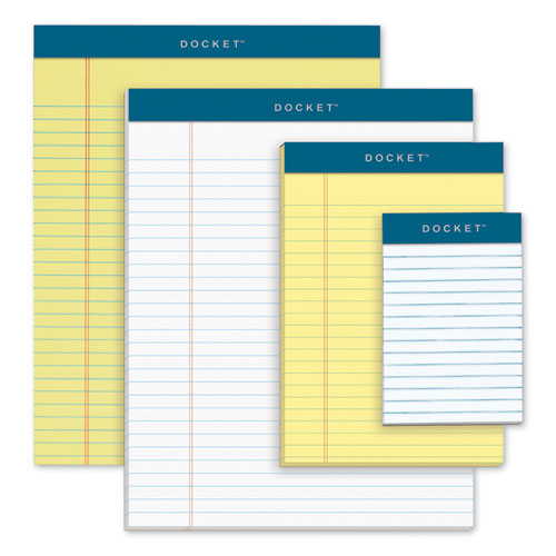 Docket Ruled Perforated Pads, Wide/legal Rule, 50 White 8.5 X 14 Sheets, 12/pack