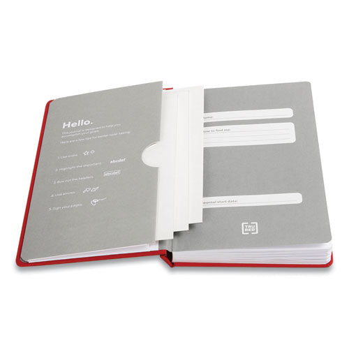 Medium Starter Journal, 1-subject, Narrow Rule, Red Cover, (192) 8 X 5 Sheets