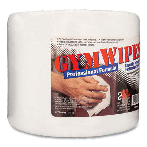 Gym Wipes Professional, 1-ply, 6 X 8, Unscented, White, 700/pack, 4 Packs/carton